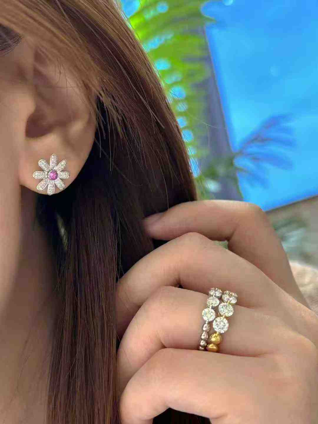 Pink Sapphire Sud Earrings