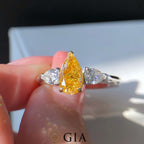 GIA Pear Yellow Diamond