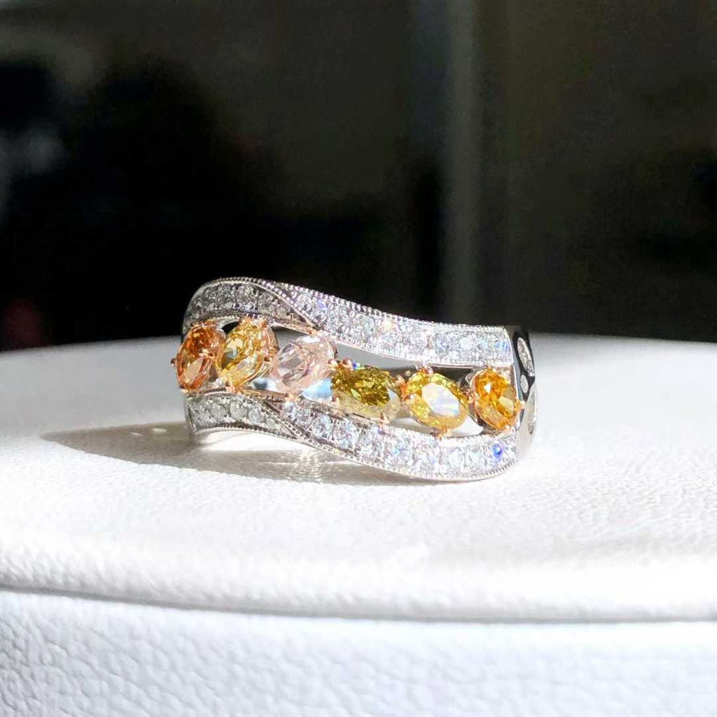 Bague anneau colorée fantaisie