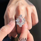Bague Diamant Naturel Rose
