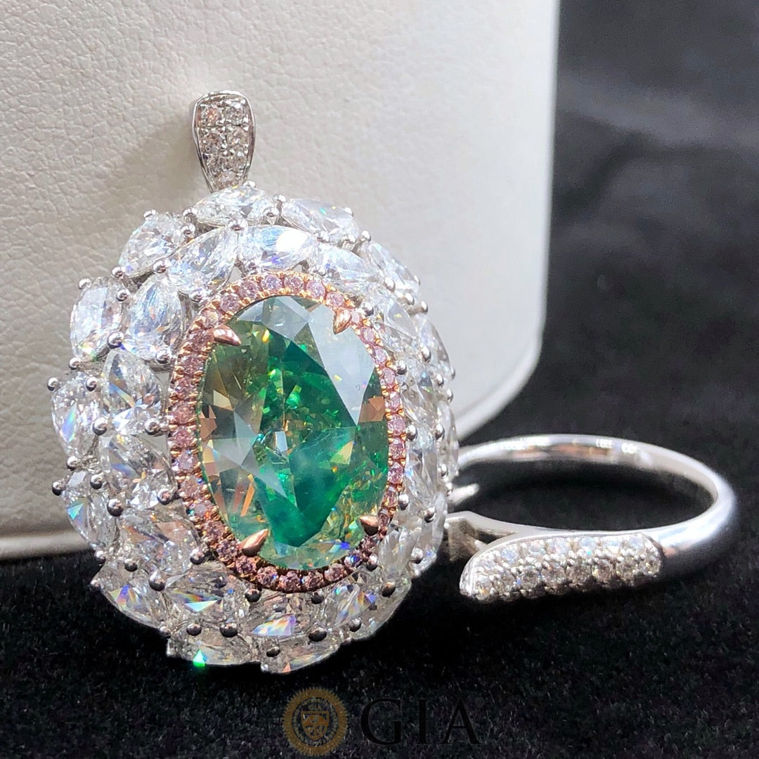 Green Diamond Ring
