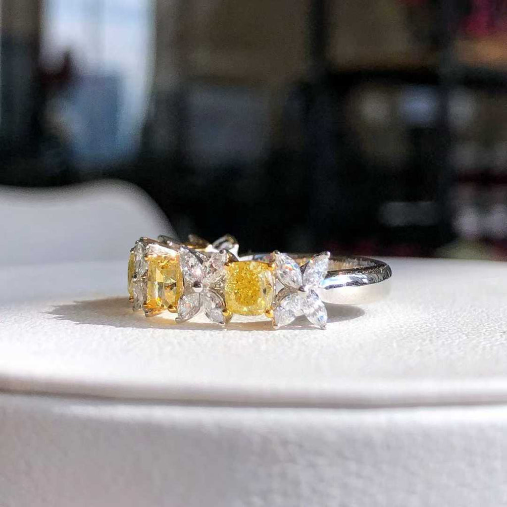 Multi-Shape Half Band Ring