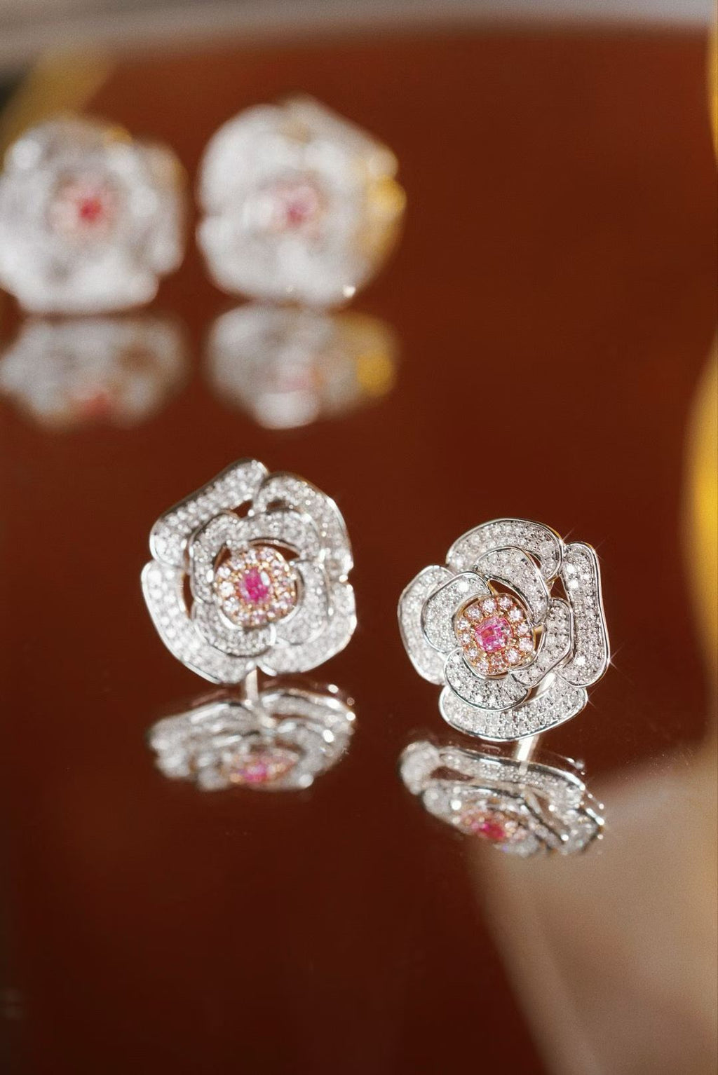 Rose Pink Stud Earrings