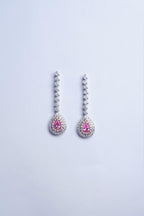 18K Gold 1.00ct Pear-Cut Pink Diamond Threader Earrings