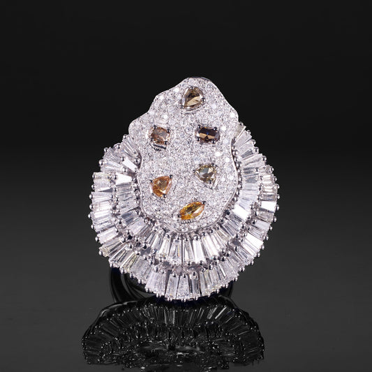 Twilight Blossom Cocktail Ring