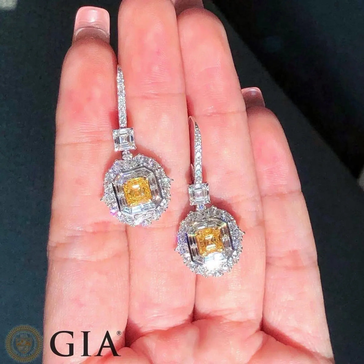 Yellow Drop Earrings
