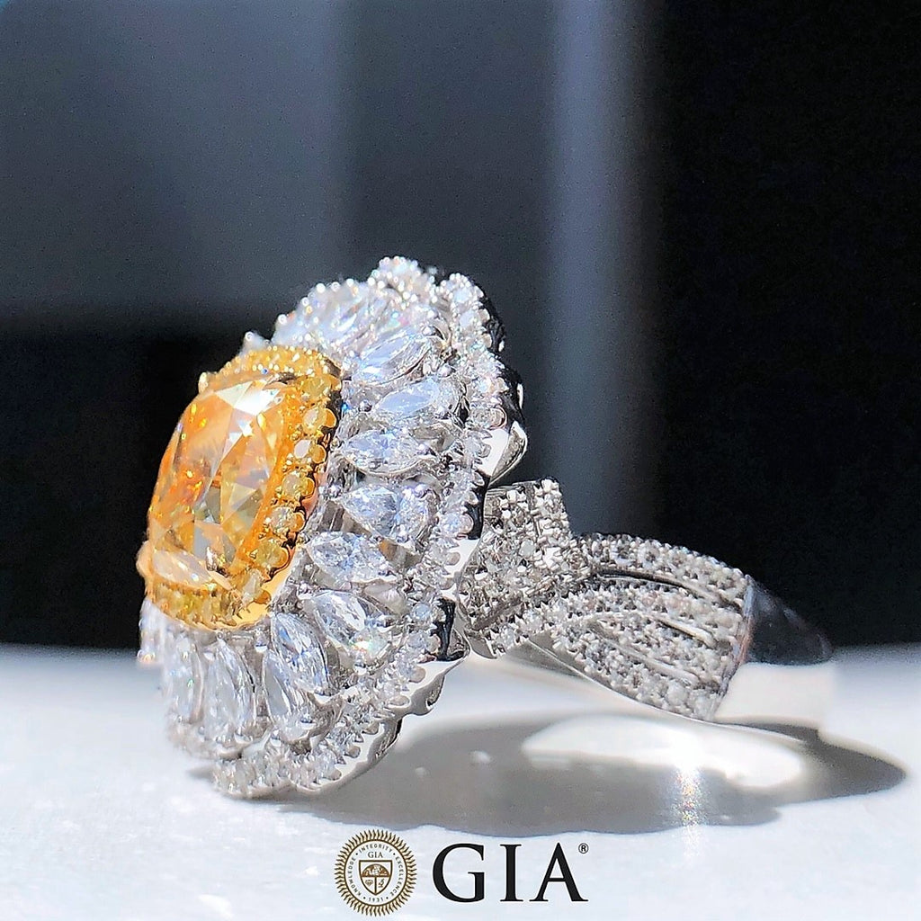 3 Carat Yellow Diamond Ring