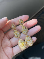 Pendientes con piedras de colores