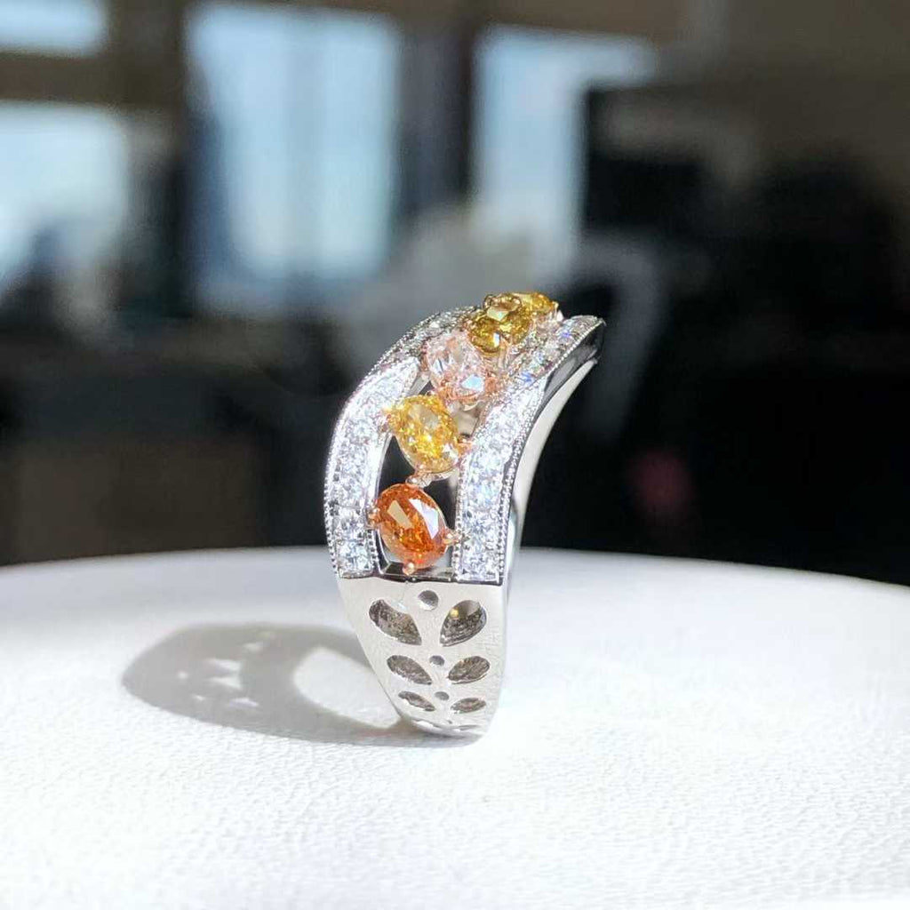 Bague anneau colorée fantaisie
