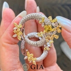 Floral Hoop Earrings
