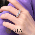 GIA Certified Pear Shape Diamond Half Eternity Band in 18k Gold