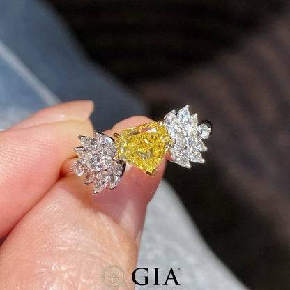 Intense Yellow Heart-Shaped Diamond Ring