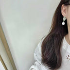 18K White Gold Australian "Venus" Pearl & Diamond Earrings