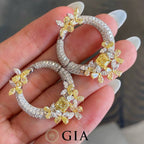 Floral Hoop Earrings