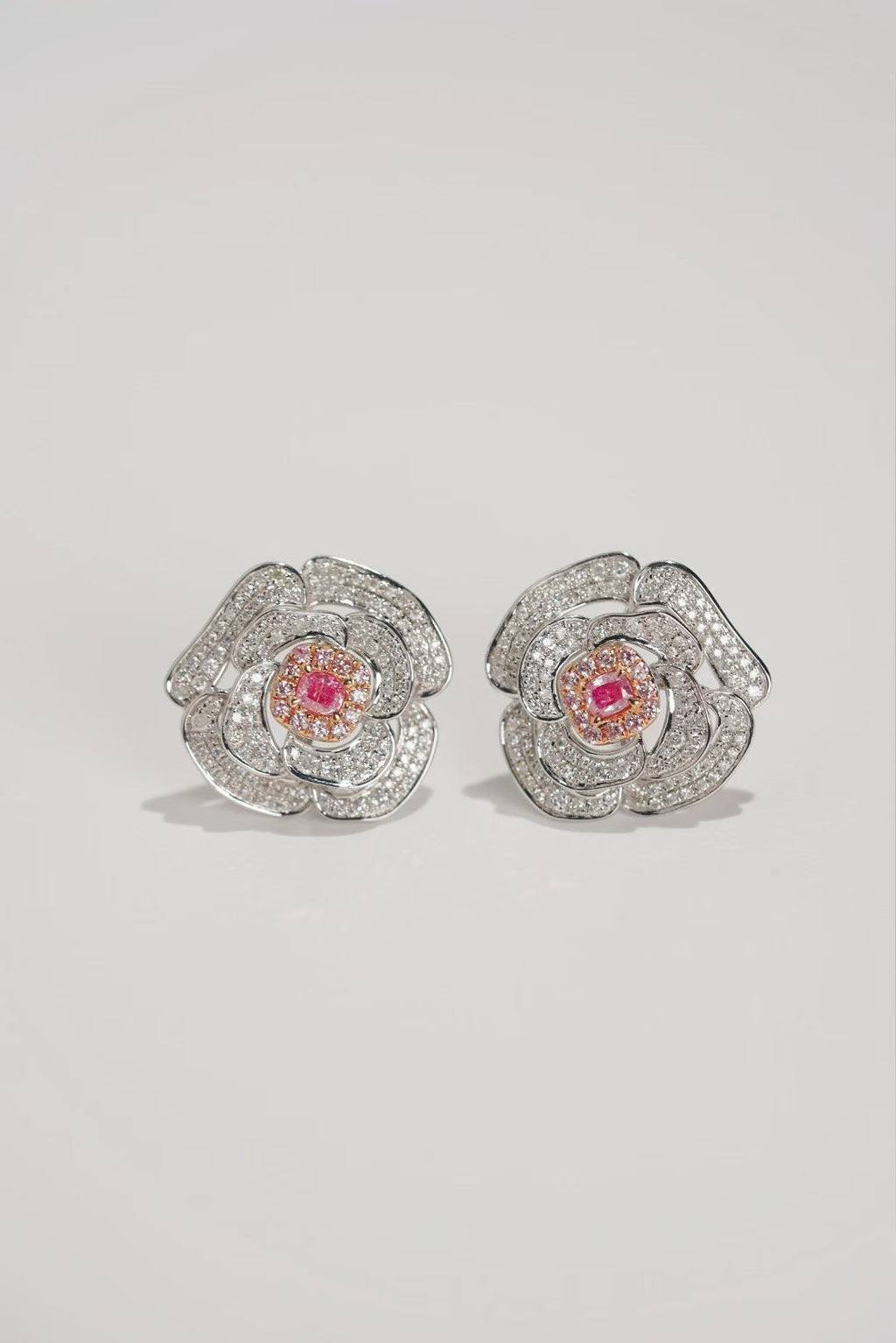 Rose Pink Stud Earrings