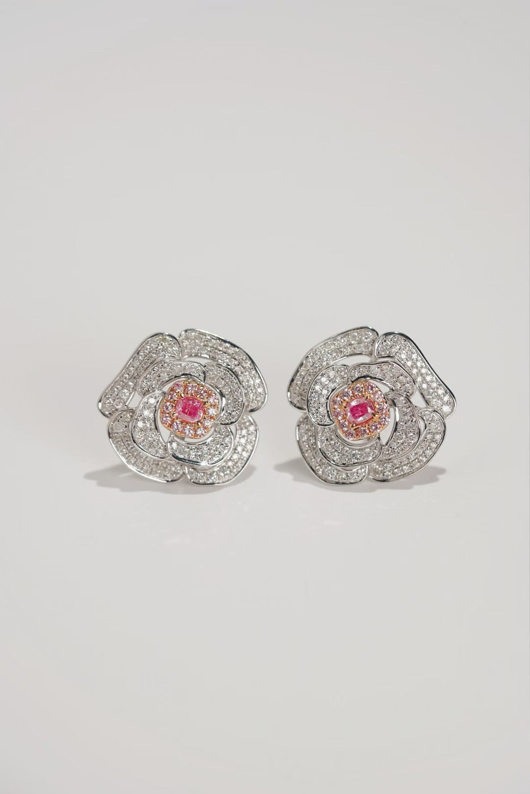 Rose Pink Stud Earrings