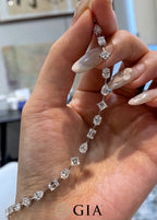 GIA Certified 6.00ct Fancy-Cut White Diamond Bracelet