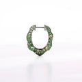 Green Sapphire Hoop Earrings