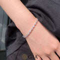 Bracelet tennis diamant forme poire 