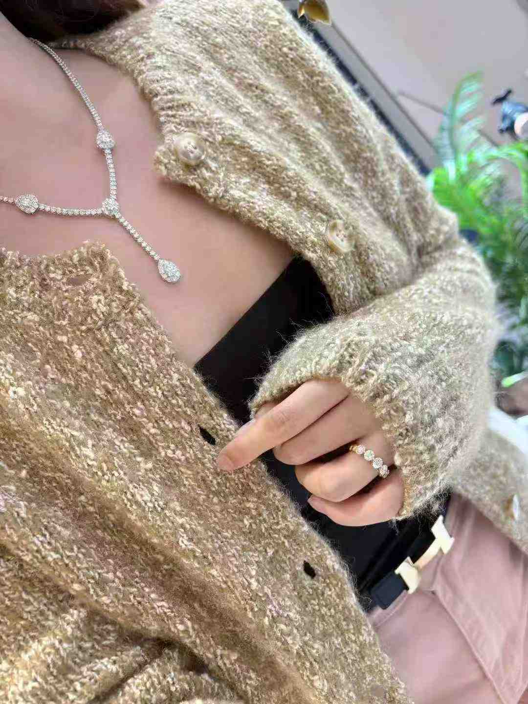 8.23ct Diamond  Drop Necklace