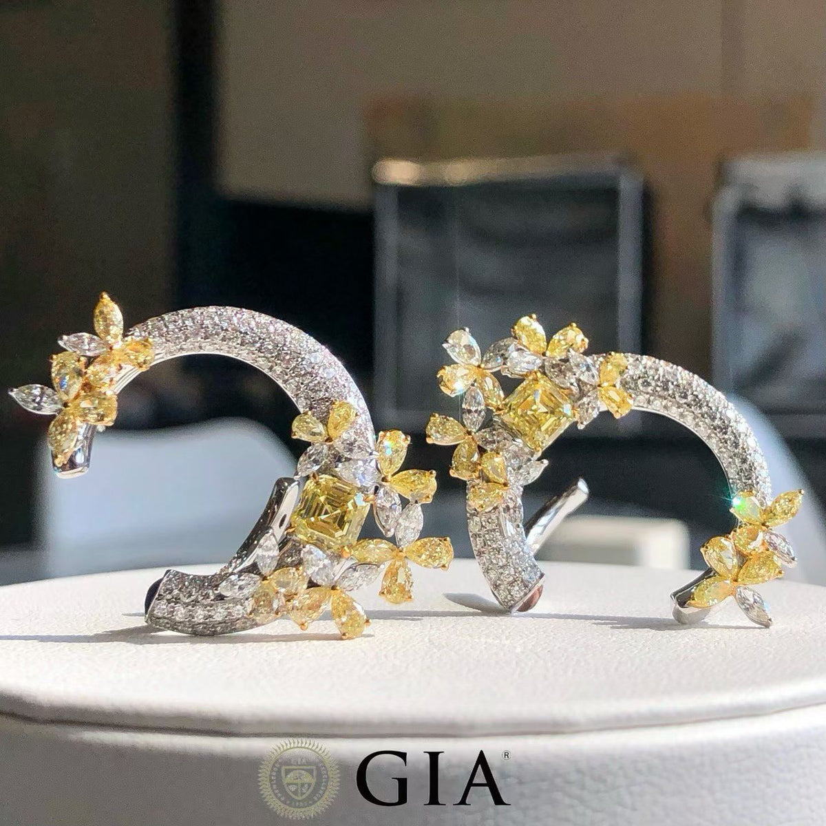 Floral Hoop Earrings