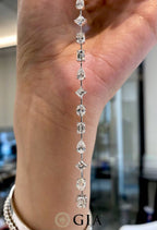 GIA Certified 6.00ct Fancy-Cut White Diamond Bracelet
