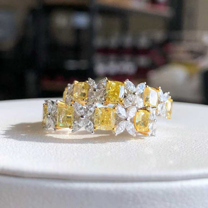 Multi-Shape Half Band Ring