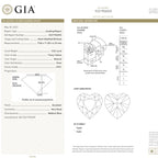  GIA certification for 3.02ct fancy yellow heart diamond featured in Eze Jewelry halo ring.