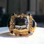 8CT Natural Black Diamond Men's Ring GIA Certified