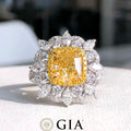 2.51 Carat Fancy Yellow Diamond Ring