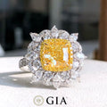 2.51 Carat Fancy Yellow Diamond Ring