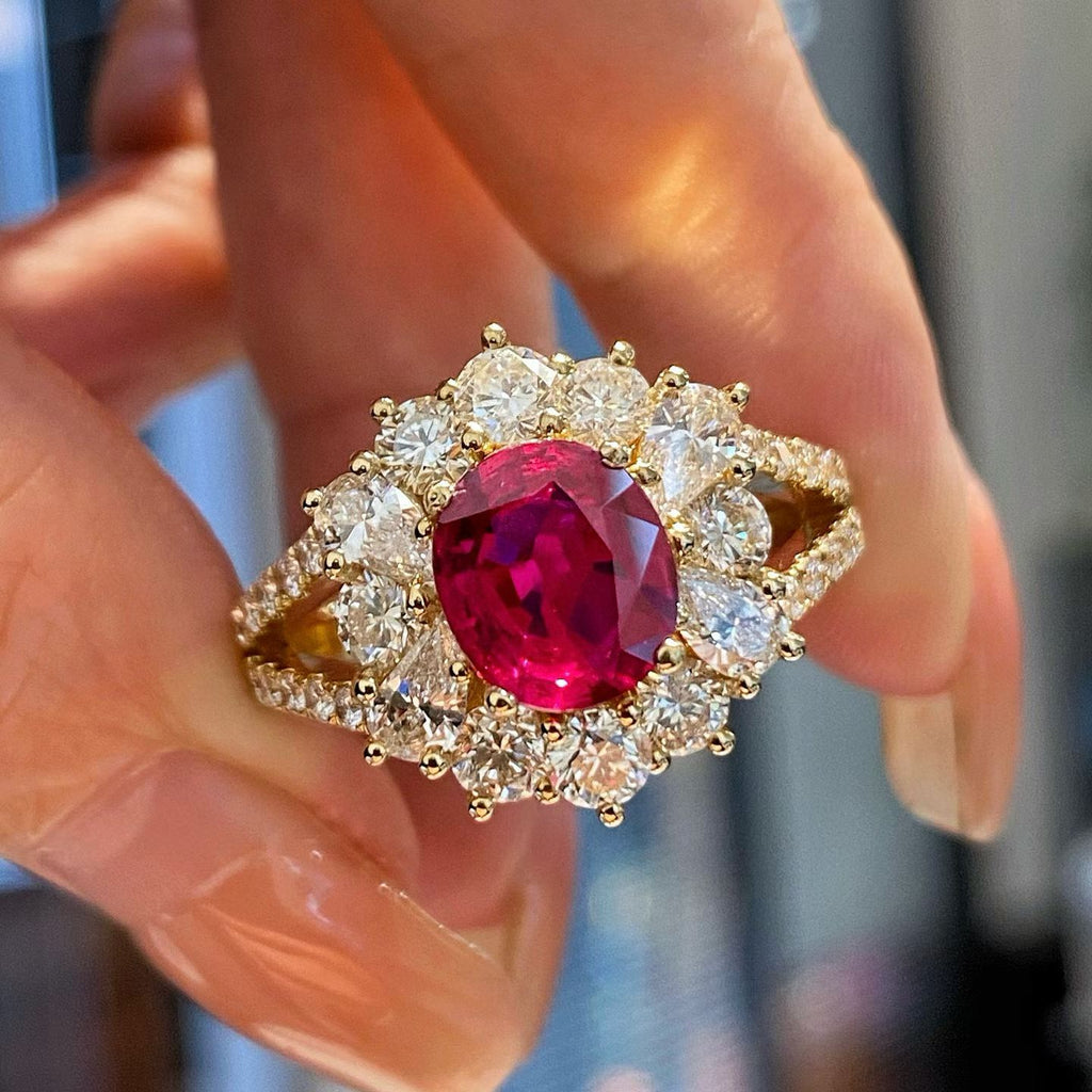 2.03ct GRS Ruby Diamond Ring