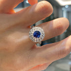 Royal Blue Sapphire Diamond Ring