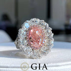 3.00 Carat Orange Pink Diamond Ring