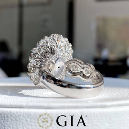 3.00 Carat Orange Pink Diamond Ring