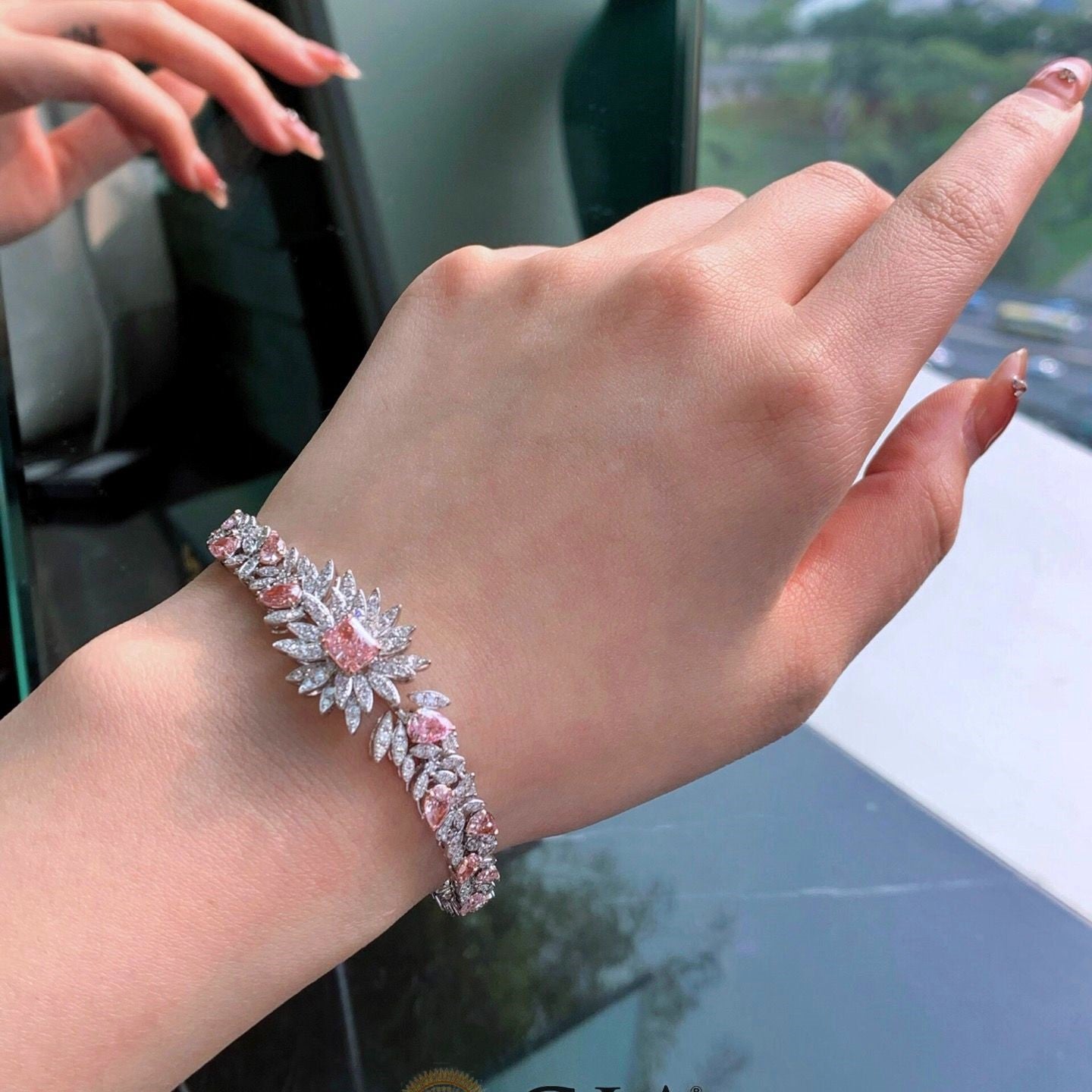 One Of A Kind Pink Diamond Bracelet
