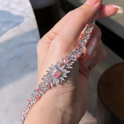 Bracelet diamant rose unique en son genre