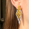 Double White Yellow Earrings