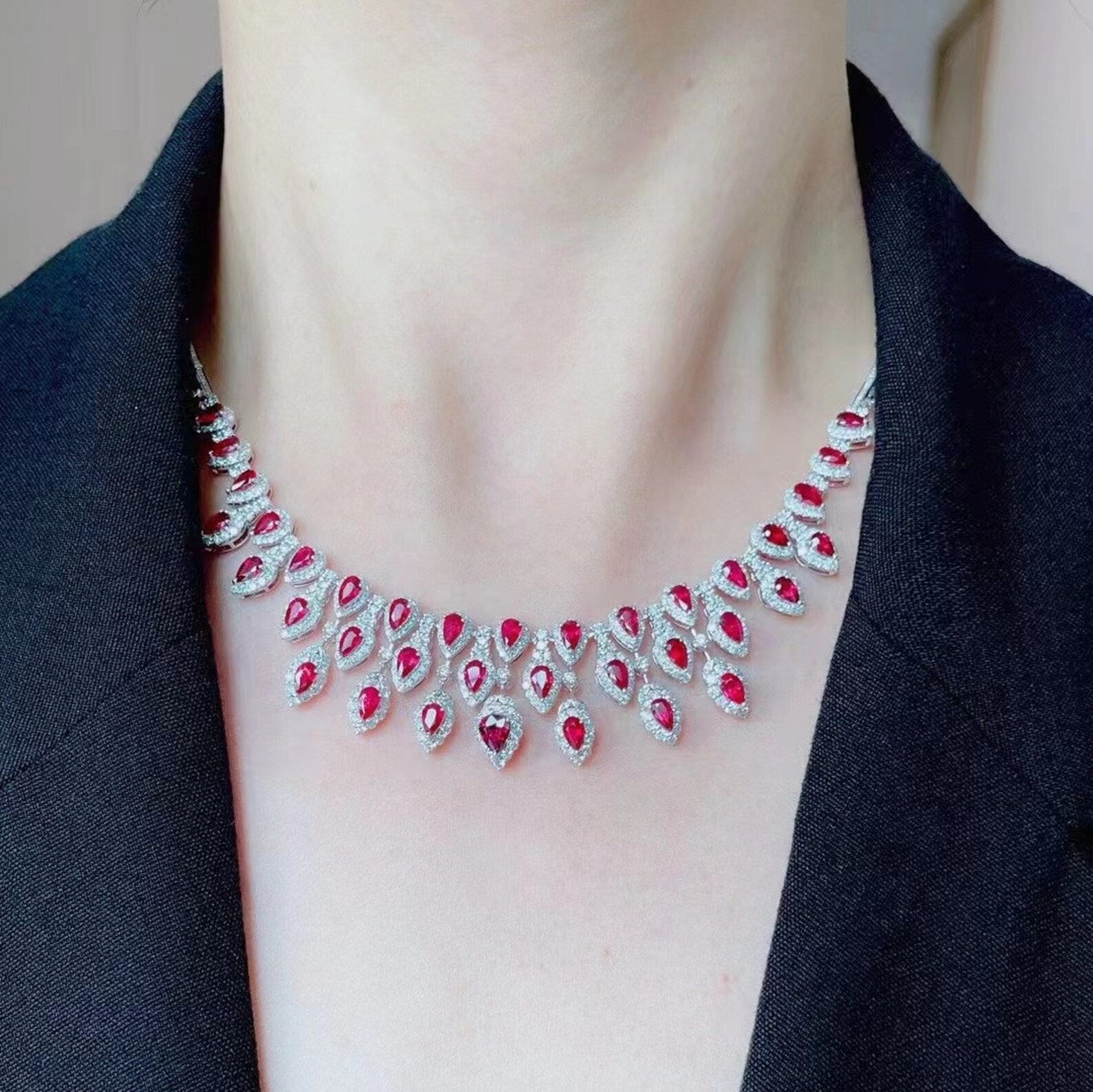 Ruby and Diamond Necklace