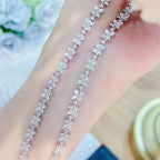Gargantilla de diamantes de talla marquesa natural de 12 quilates