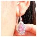 Pink Diamond Drop Earrings, GIA Certified in 18K Gold