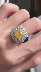 2.51 Carat Fancy Yellow Diamond Ring